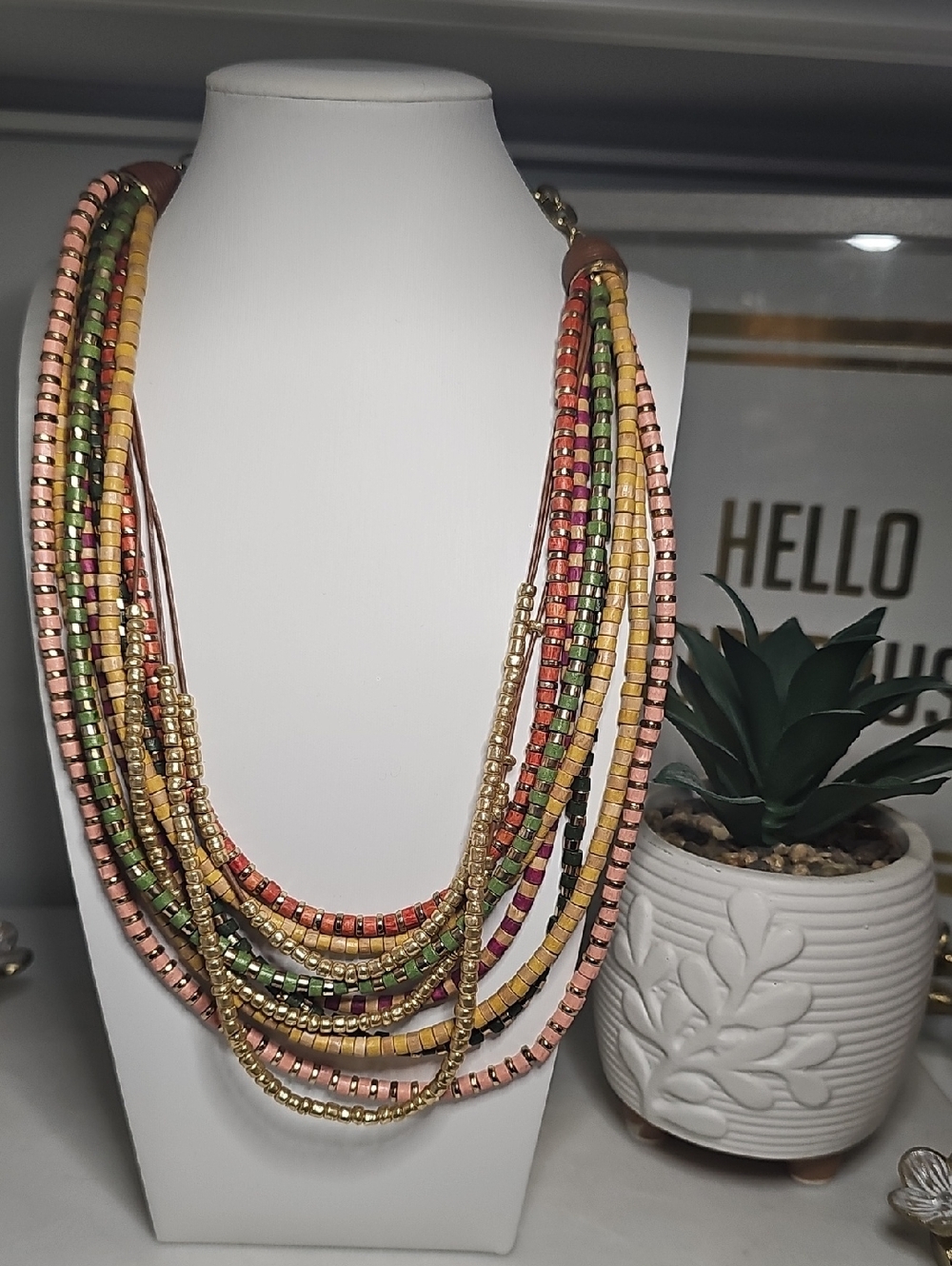 Chico's Multicolor Multistrand Necklace NWOT